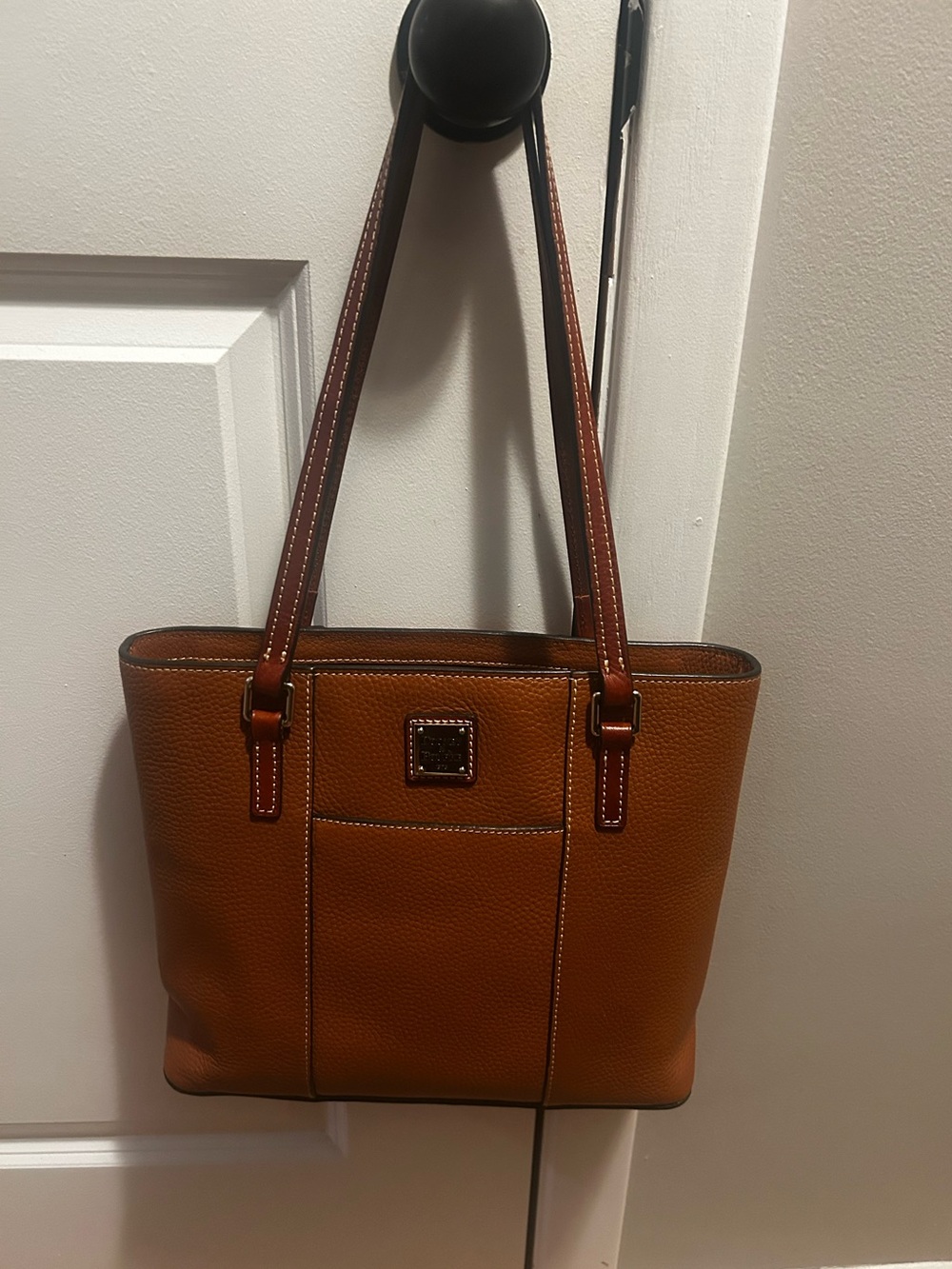 Dooney & Bourke Camel Pebbled Leather Lexington Tote